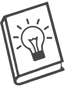 A book with a lightbulb on it